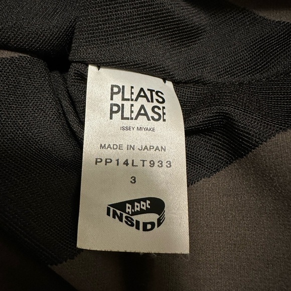 Pleats Please A-POC Issey Miyake black gray patterned tunic/dress size 3 medium - Picture 5 of 7